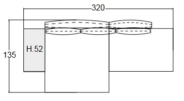 Dimensiones del Sofá T-Pad Twils